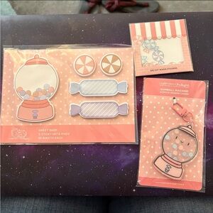 Hubman and Chubgirl sweet shop gumball shaker charm candy notes washi stickers